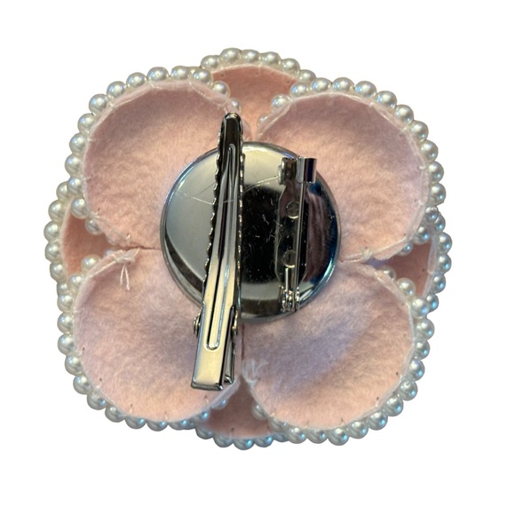 Handmade Pearl Trim Pin Brooch Hair Clip - Picture 10 of 11